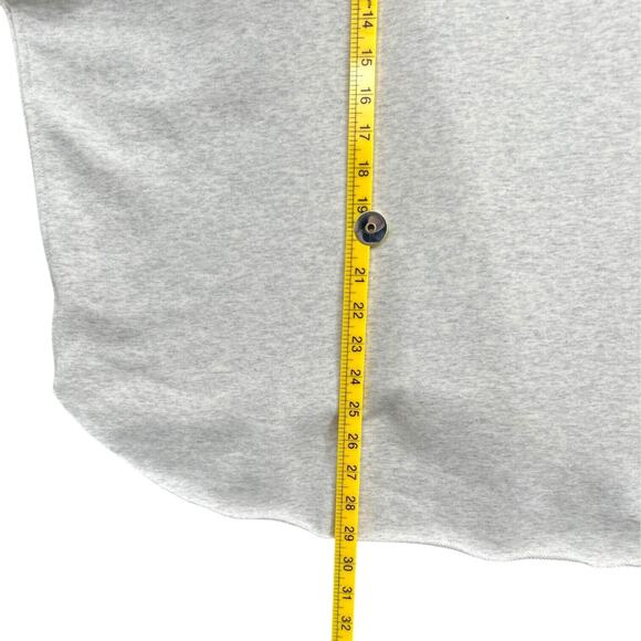 Fashion Heather Gray Funnel Neck Short Sleeve Oversized Capelet Top Large - Picture 9 of 9